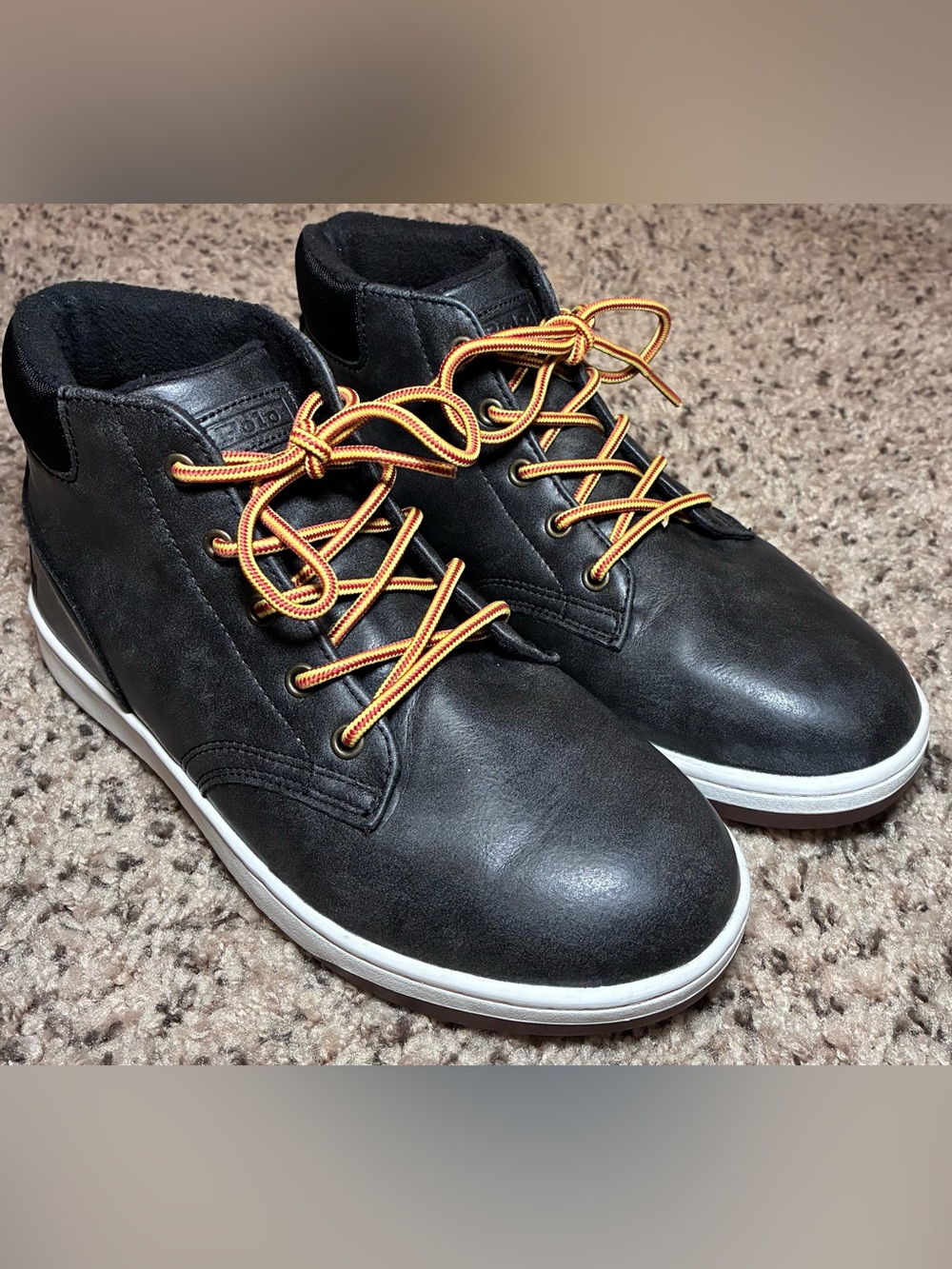 POLO RALPH LAUREN Boy's Black High Top Polo Court Sneaker Boots Big Boys 5